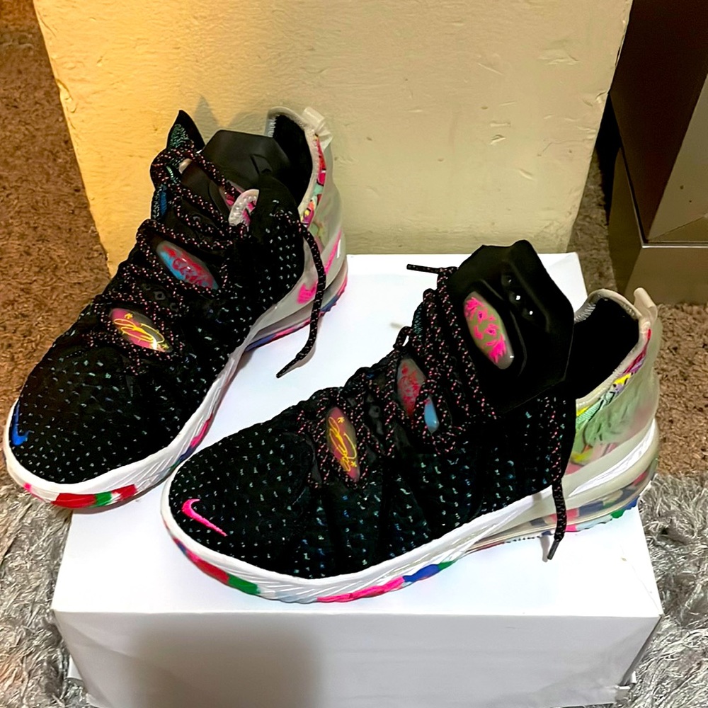 Multicolor LeBron James size 8.